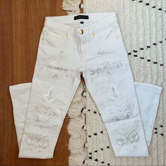 Juicy Couture Denim - JUICY COUTURE || Bedazzled White Skinny Jeans